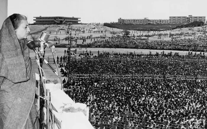 Framed Print : Shrimati Gandhi Addressing Public Meeting Framed Print : Shrimati Gandhi Addressing Public Meeting