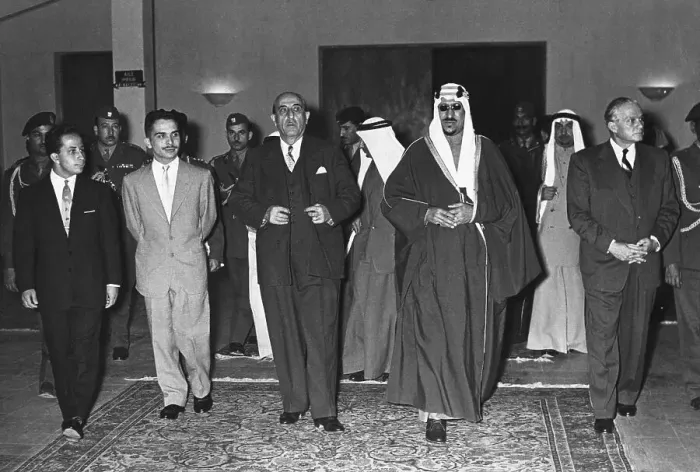 Framed Print : Shukri al-Kuwatli, King Faisal and King Hussein Walking Framed Print : Shukri al-Kuwatli, King Faisal and King Hussein Walking