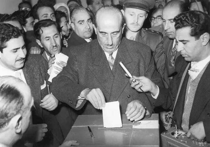 Framed Print : Shukri Al-Kuwatly Placing Ballot in Box Framed Print : Shukri Al-Kuwatly Placing Ballot in Box