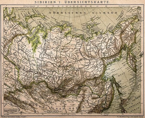 Siberia outline map