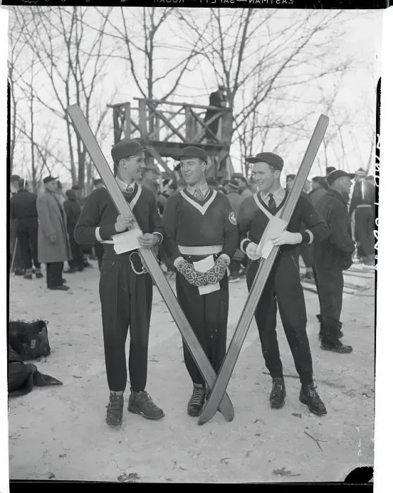 Framed Print : Sibling Ski Professionals Posing With Gear Framed Print : Sibling Ski Professionals Posing With Gear
