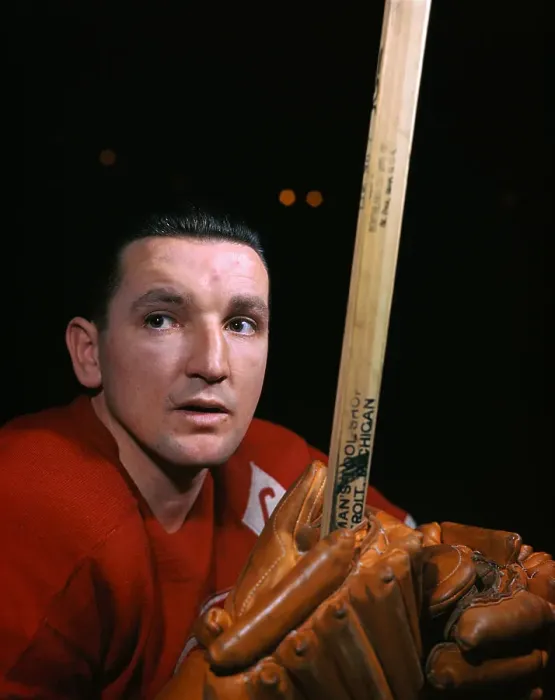 Framed Print : Sid Abel Posing with Hockey Gear Framed Print : Sid Abel Posing with Hockey Gear