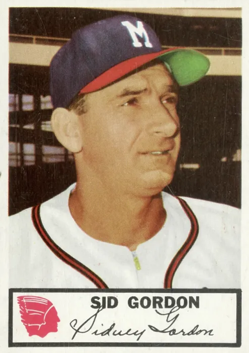 Framed Print : Sid Gordon Baseball Card Framed Print : Sid Gordon Baseball Card