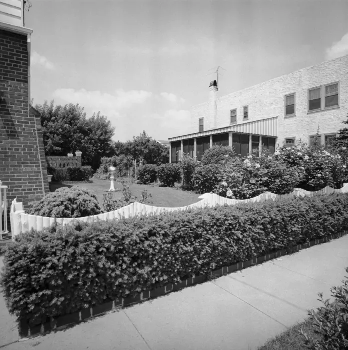 Framed Print : Sidewalk and backyard Framed Print : Sidewalk and backyard