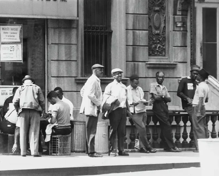 Framed Print : Sidewalk Life, Harlem Framed Print : Sidewalk Life, Harlem