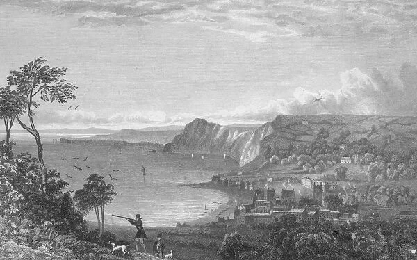 Sidmouth, from the cliffs, towards Seaton, Devon, circa 1700