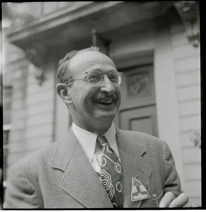 Framed Print : Sidney Hook Standing in Front of Door Framed Print : Sidney Hook Standing in Front of Door