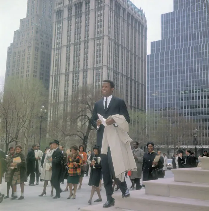 Framed Print : Sidney Poitier in City Framed Print : Sidney Poitier in City