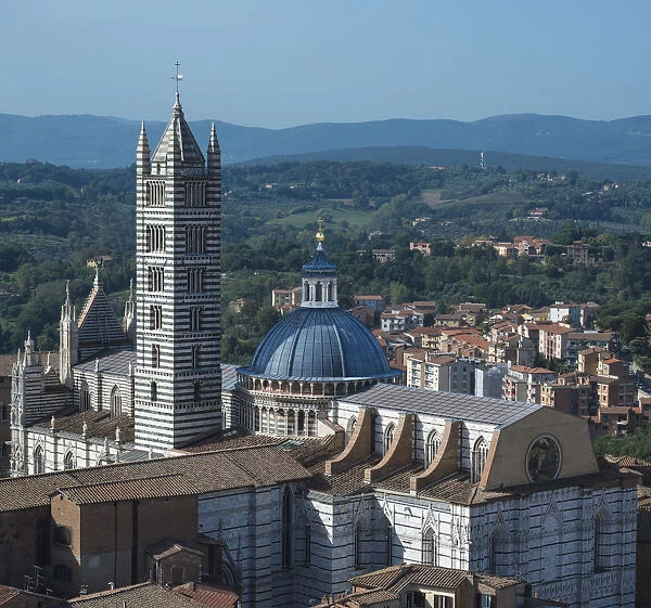 Siena Cathedral overlooking village