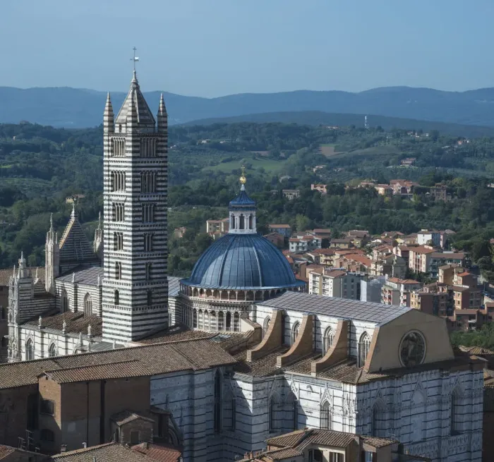 Framed Print : Siena Cathedral overlooking village Framed Print : Siena Cathedral overlooking village