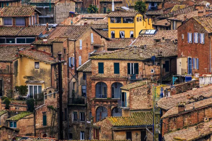 Framed Print : Siena houses Framed Print : Siena houses