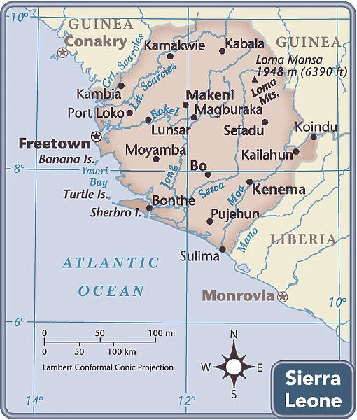 Sierra Leone country map