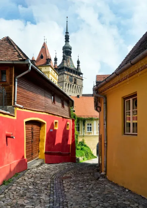 Framed Print : Sighisoara Historic Center and clock tower Framed Print : Sighisoara Historic Center and clock tower