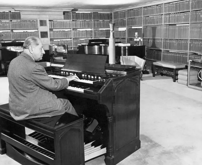 Framed Print : Sigmund Romberg Composing At Home Studio Framed Print : Sigmund Romberg Composing At Home Studio