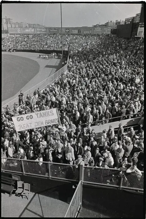 Framed Print : Sign In Crowd Urging Yanks To Win Series Framed Print : Sign In Crowd Urging Yanks To Win Series