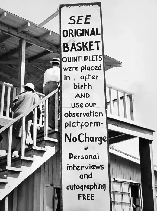 Framed Print : Sign for Dionne Quintuplets
