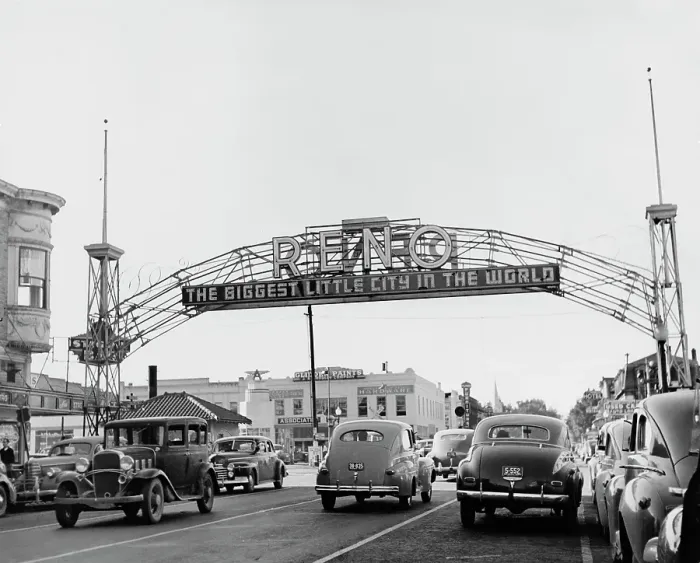 Framed Print : Reno. A sign at the entrance to Reno, Nevada, The Biggest Little City in the World Framed Print : Reno. A sign at the entrance to Reno, Nevada, The Biggest Little City in the World