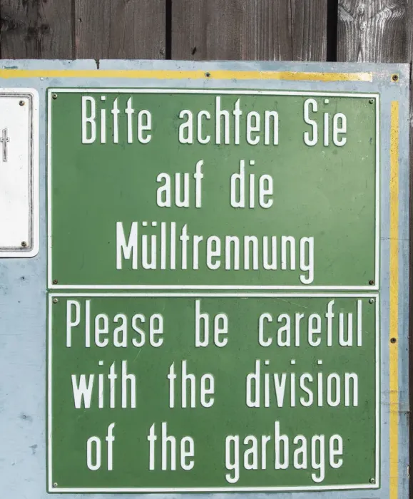 Framed Print : Sign in German and English Bitte achten Sie auf die Mulltrennung, Please be careful with the division of the garbage Framed Print : Sign in German and English Bitte achten Sie auf die Mulltrennung, Please be careful with the division of the garbage