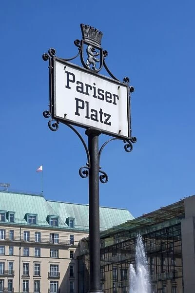 Sign, Pariser Platz, Berlin, Germany