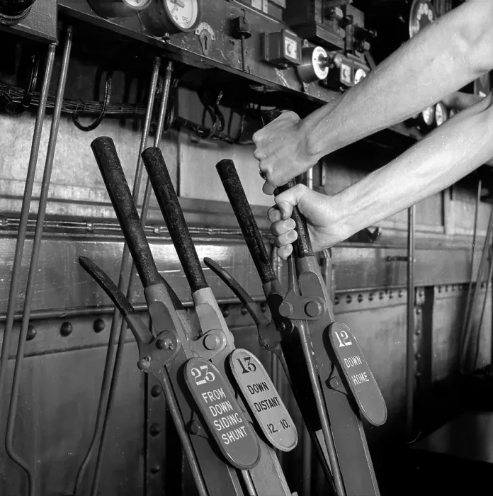 Framed Print : Signal Box Levers Framed Print : Signal Box Levers