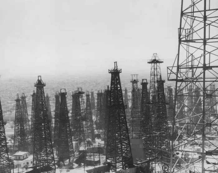 Framed Print : Signal Hill Oil Field