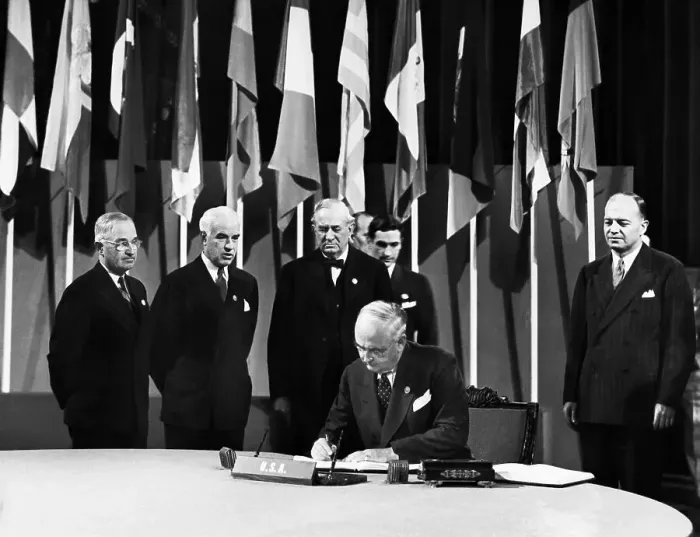 Framed Print : Signing the United Nations Charter Framed Print : Signing the United Nations Charter