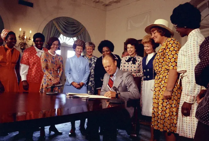 Framed Print : Signing Women's Equality Day Legislation Framed Print : Signing Women's Equality Day Legislation