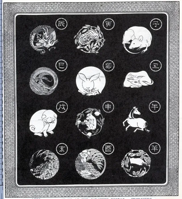 Framed Print : Twelve Signs Of The Japanese Zodiac Framed Print : Twelve Signs Of The Japanese Zodiac