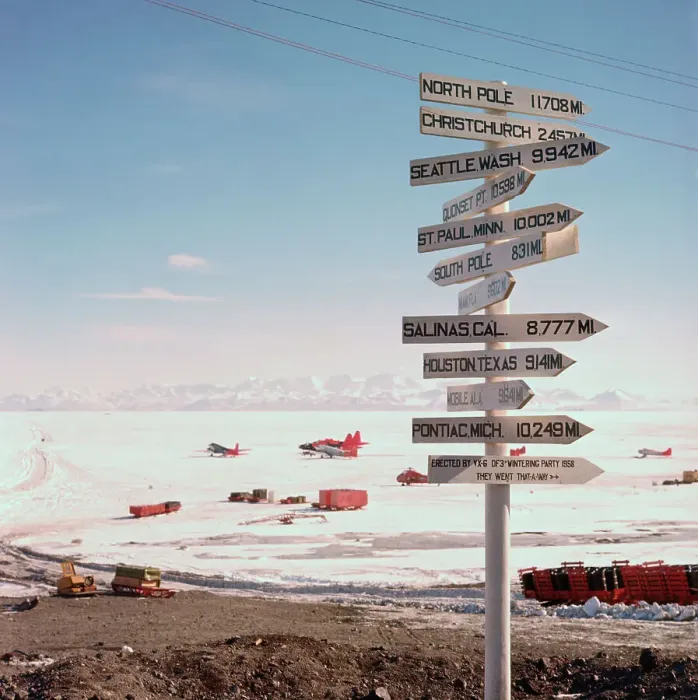 Framed Print : Signs Posted at Arctic Exploration Site Framed Print : Signs Posted at Arctic Exploration Site