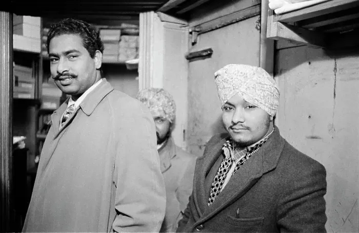 Framed Print : Sikhs In Textile Shop Framed Print : Sikhs In Textile Shop