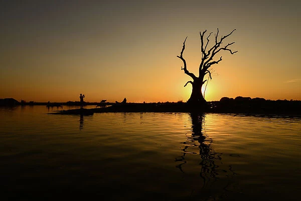 Silhouette at Myanmar