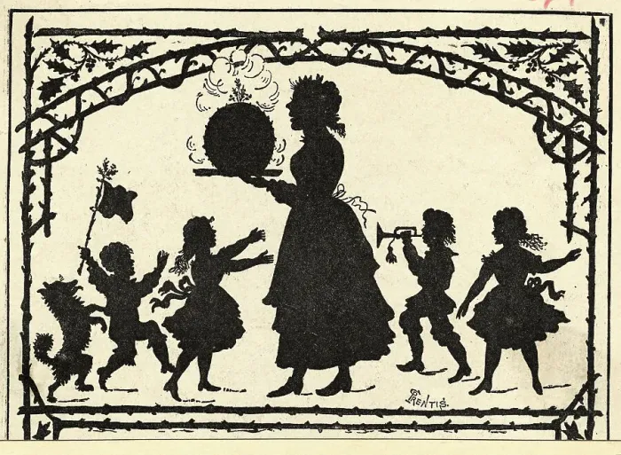 Framed Print : Sillhouette Of A Family At Christmas Framed Print : Sillhouette Of A Family At Christmas