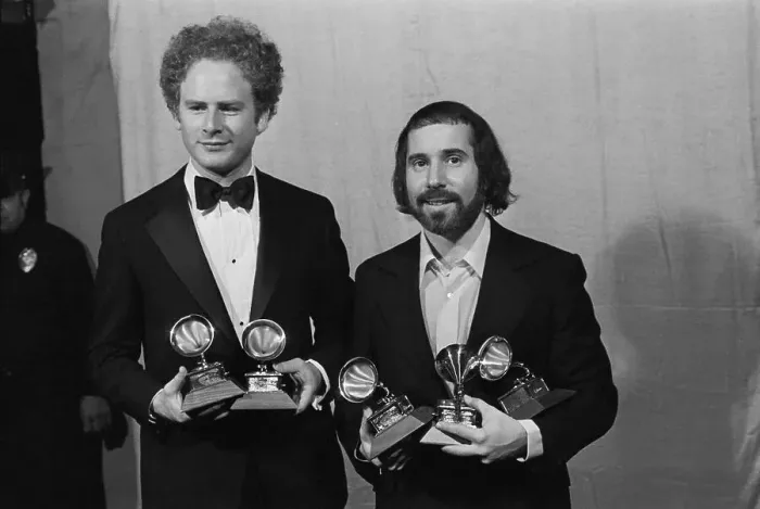Framed Print : Simon And Garfunkel Holding Grammy Award Framed Print : Simon And Garfunkel Holding Grammy Award