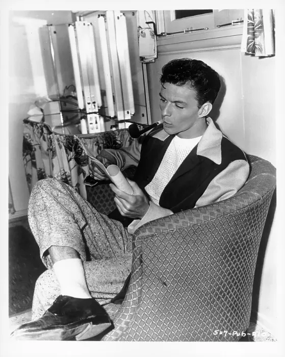 Framed Print : Sinatra Reading A Script Framed Print : Sinatra Reading A Script