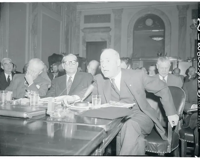 Framed Print : Sinclair Weeks Testifying at a Hearing Framed Print : Sinclair Weeks Testifying at a Hearing