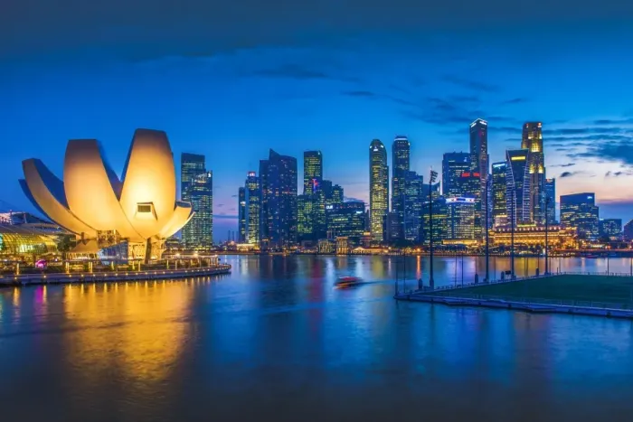 Framed Print : Singapore City at Night Framed Print : Singapore City at Night