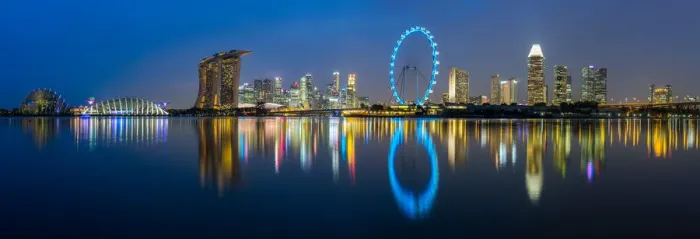 Framed Print : Singapore Landmark Panorama Framed Print : Singapore Landmark Panorama