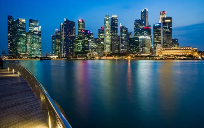 Framed Print : Singapore Skyline Framed Print : Singapore Skyline