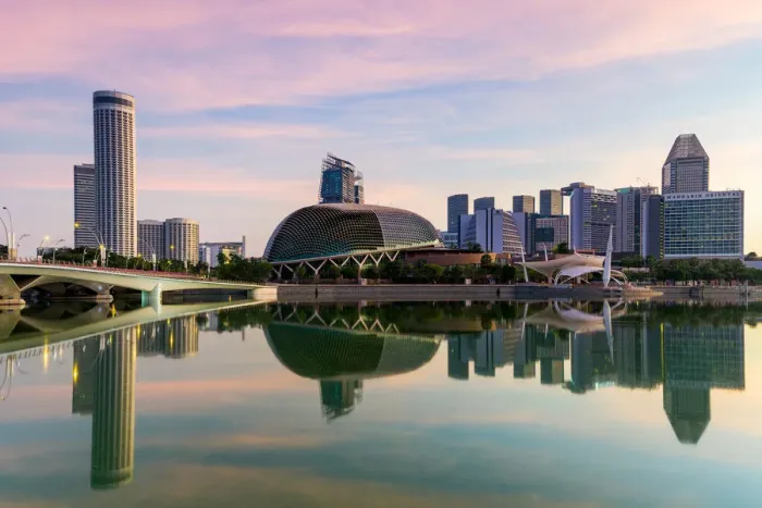 Framed Print : Singapore Skyline Framed Print : Singapore Skyline