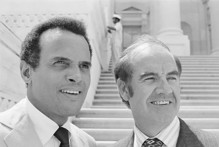 Framed Print : Singer Belafonte and Senator McGovern Framed Print : Singer Belafonte and Senator McGovern