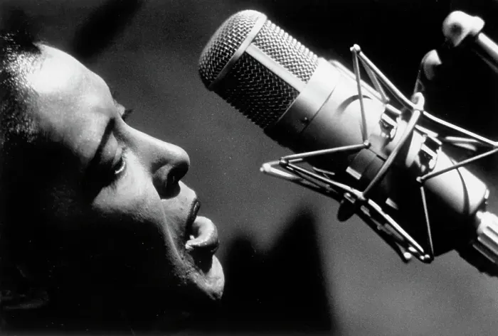 Framed Print : Singer Billie Holiday At The Mic Framed Print : Singer Billie Holiday At The Mic