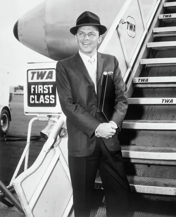 Framed Print : Singer Frank Sinatra Boarding TWA Jet Framed Print : Singer Frank Sinatra Boarding TWA Jet