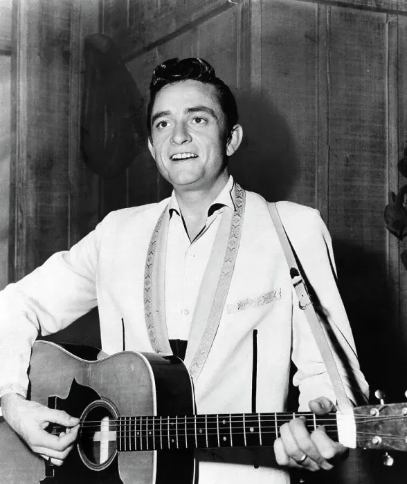 Framed Print : Singer Johnny Cash Playing Guitar on Television Special Framed Print : Singer Johnny Cash Playing Guitar on Television Special