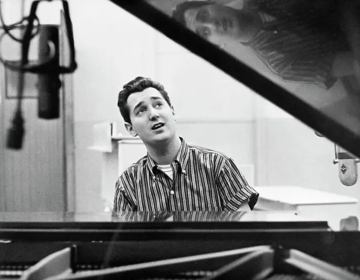 Framed Print : Singer Neil Sedaka Seated at a Piano Framed Print : Singer Neil Sedaka Seated at a Piano