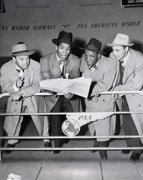 Framed Print : Singing Group The Ink Spots Arrive Framed Print : Singing Group The Ink Spots Arrive