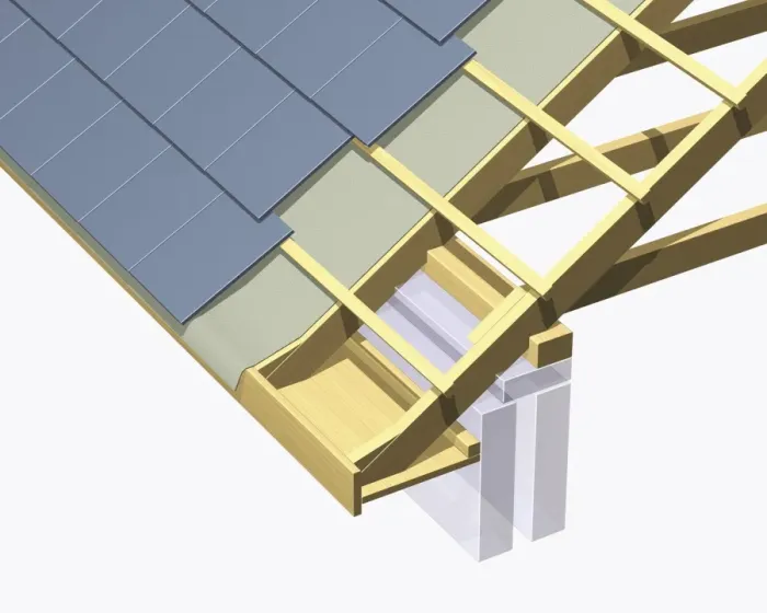 Framed Print : Single lap roof tiling, close-up