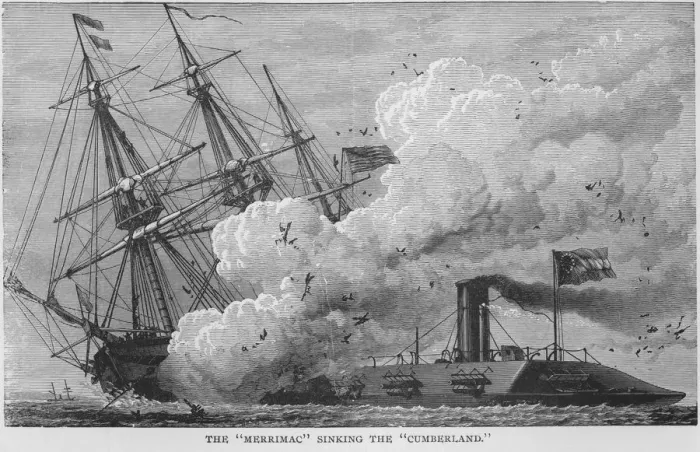 Framed Print : Sinking Of Cumberland Framed Print : Sinking Of Cumberland