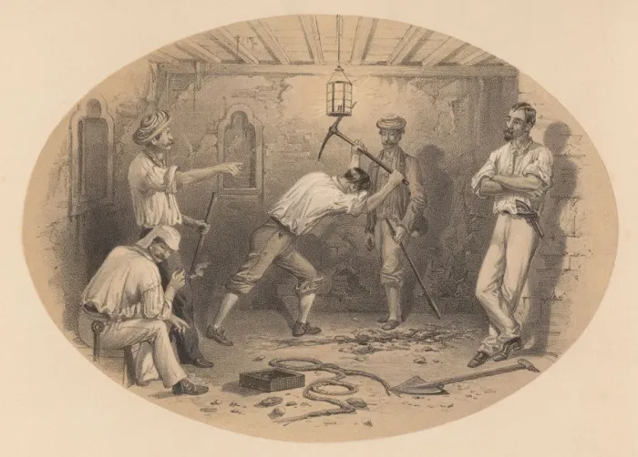 Framed Print : Sinking A Shaft Framed Print : Sinking A Shaft