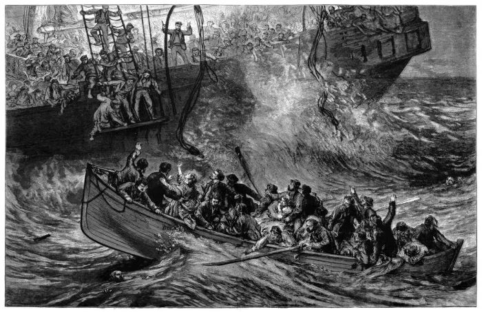 Framed Print : The sinking of Ville du Havre Framed Print : The sinking of Ville du Havre