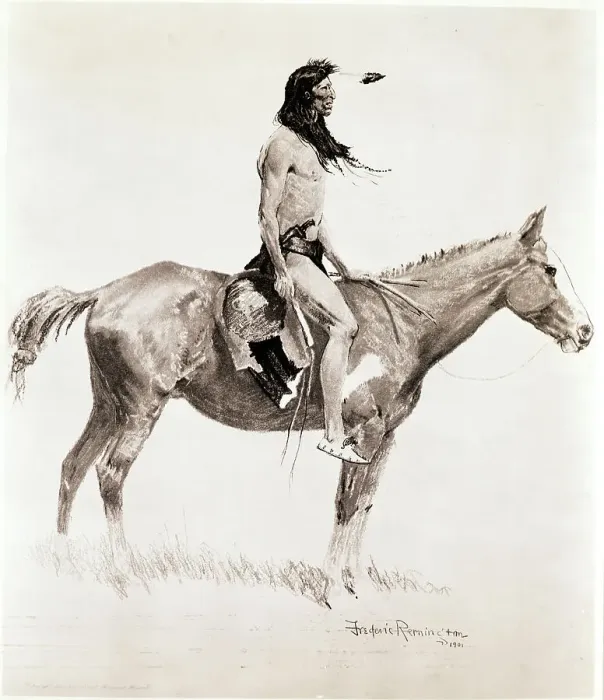 Framed Print : Sioux Chief By Frederick Remington